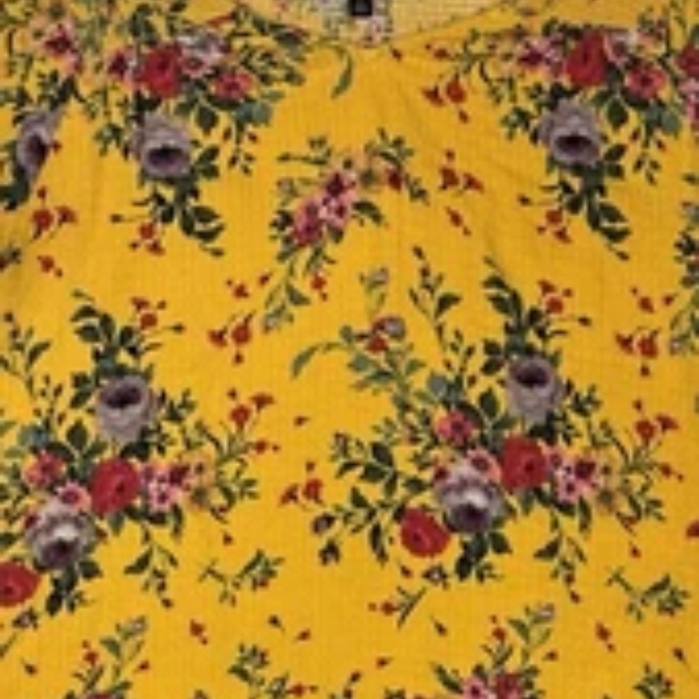 Torrid Yellow Floral Blouse - Picture 9 of 10